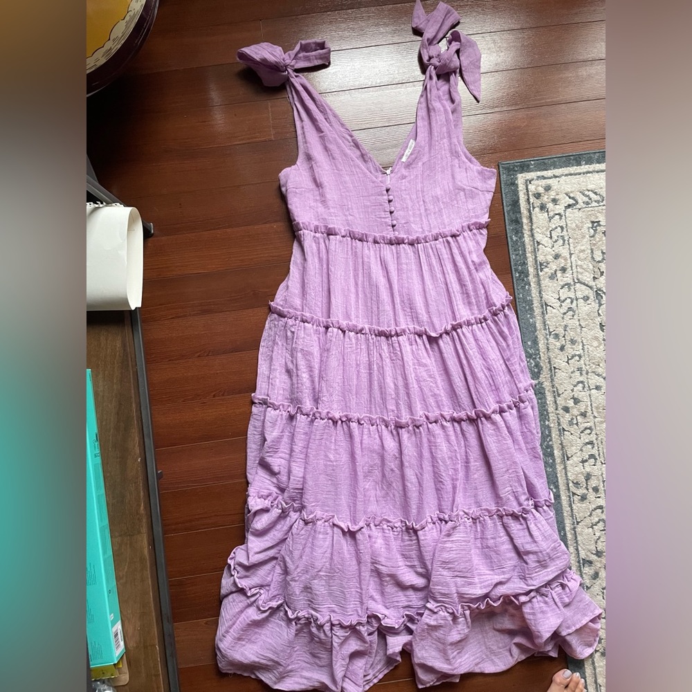 Free the Roses Lilac maxi dress